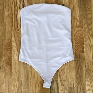 Express Body Contour High Compression Pink Strapless Tube Top Thong Bodysuit S